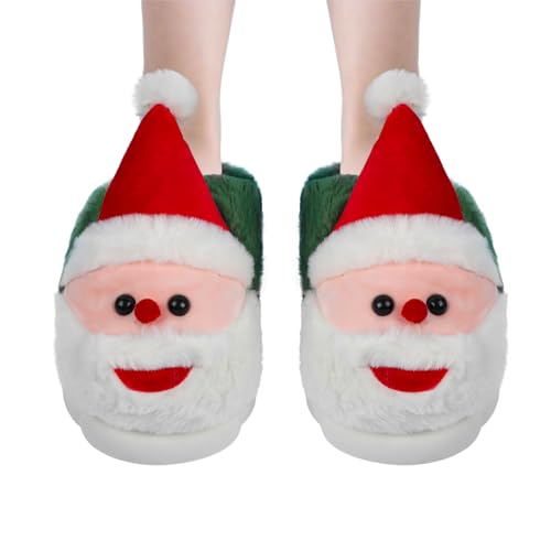 Slip on Comfy House Slippers Anti-slip Christmas Slippers Warm Indoor Bedroom Shoes Holiday Home Footwear for Women, Men2