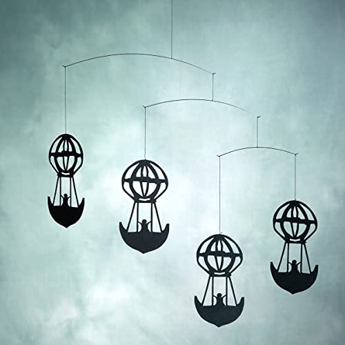 Flensted Mobiles H.c. Andersen Balloons Black Hanging Nursery Mobile - 15 Inches - High Quality Cardboard #TOP1