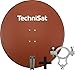 Produktbild TechniSat SATMAN 850 Plus - Satellitenschüssel (85 cm Sat Anlage, Antenne mit Masthalterung und Halteschelle, vorbereitet für die Aufnahme eines 40 mm LNB) Rot