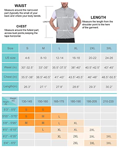 Baleaf Men's Golf Vest Lightweight Outwear Sleeveless Jackets Running Travel Breathable Running Rain Gear Zip Pockets Hiking Gray L #TOP6