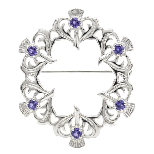 Alexander Castle 925 Sterling Silver Scottish Thistle Brooch Pin with