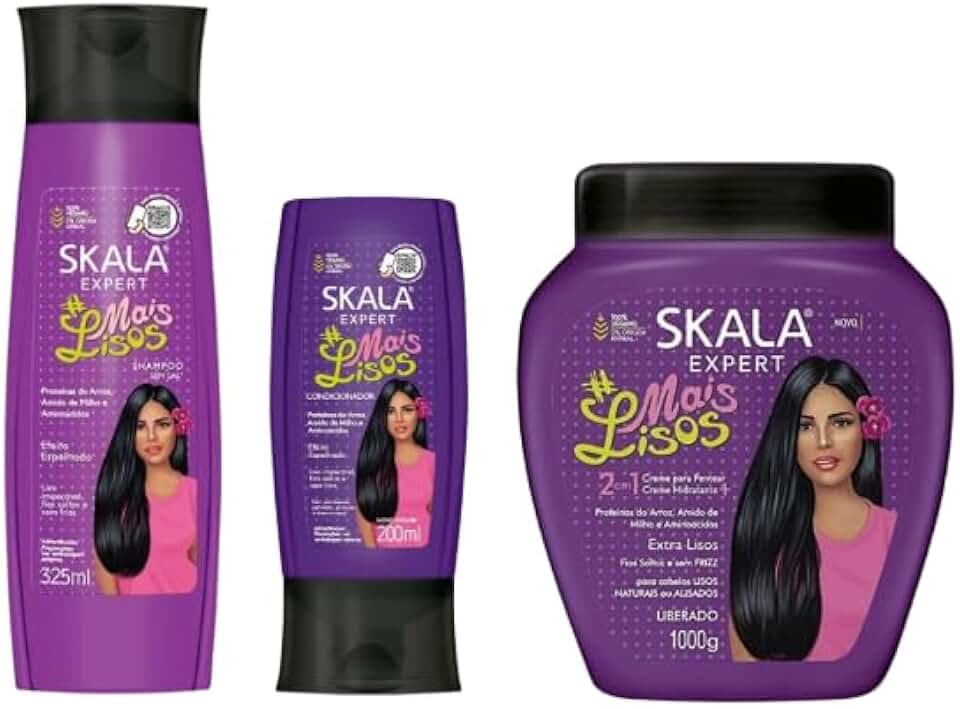 Kit Skala Mais Lisos (Shampoo 325 ml + Condicionador 200 ml + Máscara 1kg)