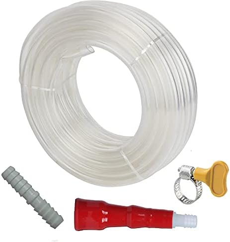 AASONS Water Pipe, Garden Hose , Transparent Tube Flexible PVC Pipe, With Joint Adaptor, Tap Connecter Nozel & Hose Clip (1/2" x 15 Meters)