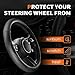 HOTOR Car Steering Wheel Cover - Universal Car Accessory for Diverse Cars, Durable Leather Cover with Anti-Slip Lining, for Steering Wheel with a Diameter of 14.5