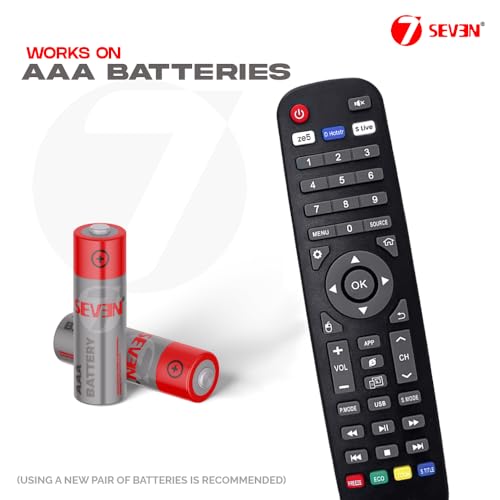 Image of 7SEVEN Comaptible with Hyundai Tv Remote Original Suitable for Smart Android LED Telelvision Remote Control - Match Each Keys Exactly with Old Hyundai Remote