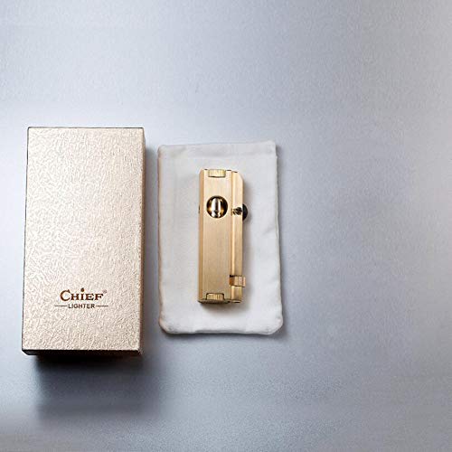 Ambrogio.l Wheel Kerosene Lighter,Vintage Trench Lighter Pure Copper Creative Brass Cigarette Lighter For Collection Decorative Gift #TOP6