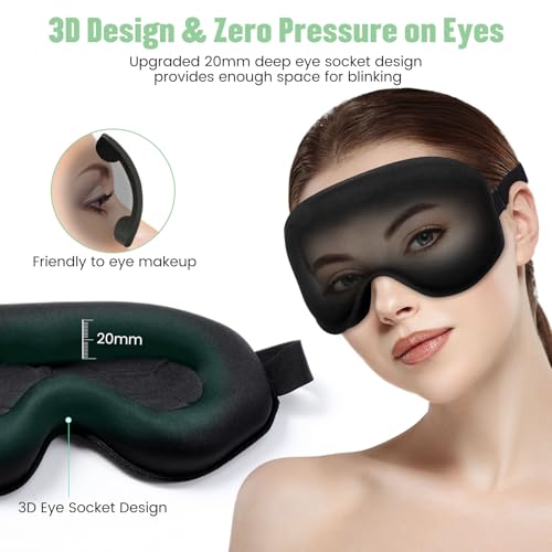 Image of Blendura Anti Light Sleep Mask, Adjustable Elastic, Black, 1 Pack