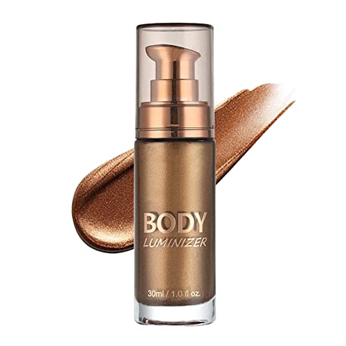Body Shimmer Oil Highlighter Makeup Shimmer Body Lotion,Body Glow,Body Bronzer,Body Makeup Waterproof Shimmer Body Oil for Face & Body – Glistening Bronze