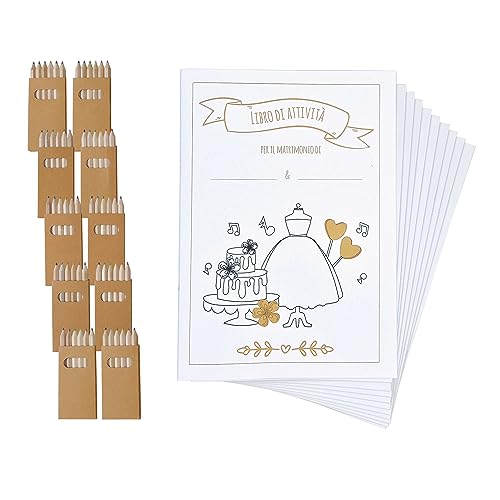 JEKA 10 Libri di attività da colorare per bambini per matrimoni, Regali per gli invitat