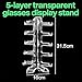 MAGIKON 5 Layers Glasses Eyeglasses Sunglasses Show Stand Holder Fashion Frame Display Rack (5-Layer, Transparent)