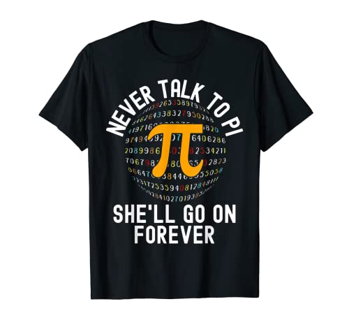 Pi Día Matemáticas Pi Día Piña Historia Nunca Final Matemáticas Divertidas Camiseta