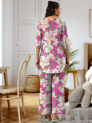 Image of Tee Projekt Cotton Ethnic Wear Co Ord Set for Women | Festive Co Ord Set for Women