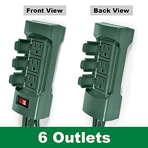 image for BESTTEN Outdoor Power Strip with Covers and Overload Protection Switch