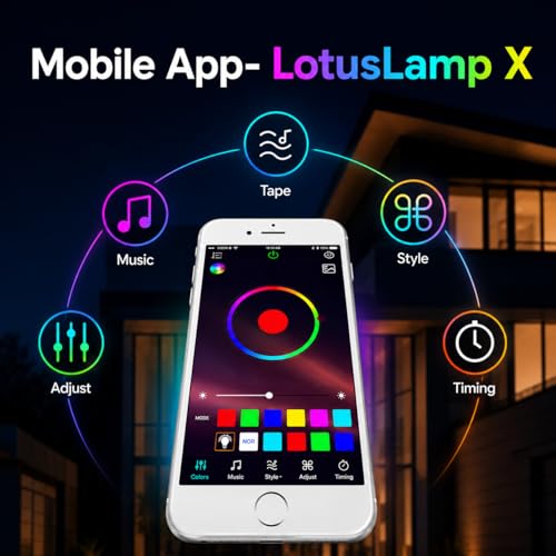 Image of XERGY USB Powered Smart RGB LED Strip Lights with Mobile App Control, Music Sync Multi Color Changing- for TV Background, Mood Light, Cove Lighting & Ambient Light (3 Meter for 30-40 inch Tv'S)