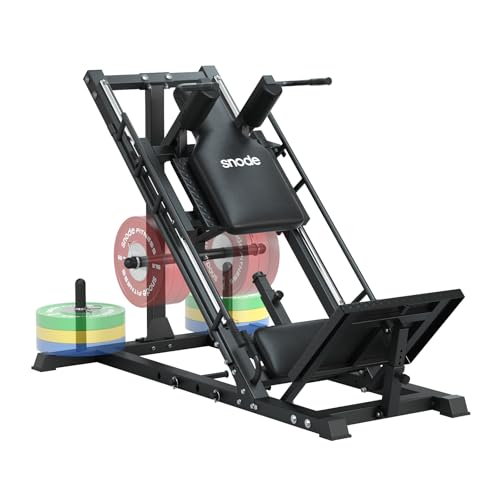 SNODE Leg Press Hack Squat Machine,Professional 45-Degree Adjustable Leg Press Machine for Home Gym,Lower Body Special with Weight Storage for Quads,Hamstring, Glutes
