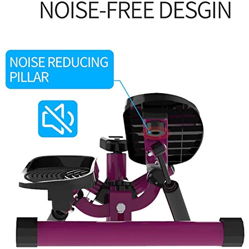 RAHYMA-Weiping-Portable-Twist-Stair-Stepper-Adjustable-Resistance-Twisting-Step-Fitness-Machine-with-Bands-and-LCD-MonitorPink