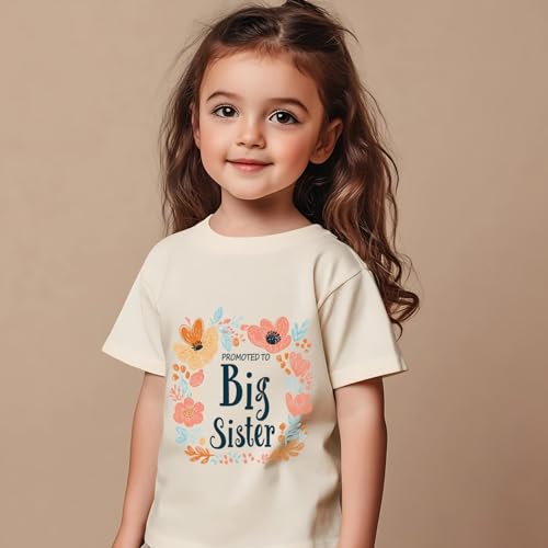 Image of Big Sister Shirt Toddler Shirts Promoted to Big Sister Announcement Big Sis Tees Little Kids Top 2-7T