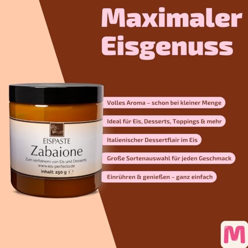 Zabaione-Eispaste für leckeres italienisches Zabaione Eis »Auch zum Verfeinern von leckerem Eis, Desserts, Getränke, Pralinen Torten und vielem mehr » Inhalt 250 g – Bild 4