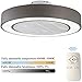 Produktbild LLDS Deckenventilator Mit Beleuchtung LED-Licht Einstellbare Windgeschwindigkeit Dimmbar Mit Fernbedienung Moderne LED-Deckenleuchte Für Schlafzimmer Wohnzimmer Esszimmer Lampe,Grau