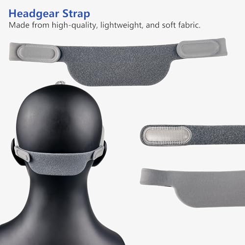 Image of 2 Pack CPAP Headgear with Arms and Covers - Adjustable Replacement Dream-wear Headgear Strap for Respironics Dream-Wear Nasal and Silicone Pillow CPAP /BiPAP Masks Supplies - Standard