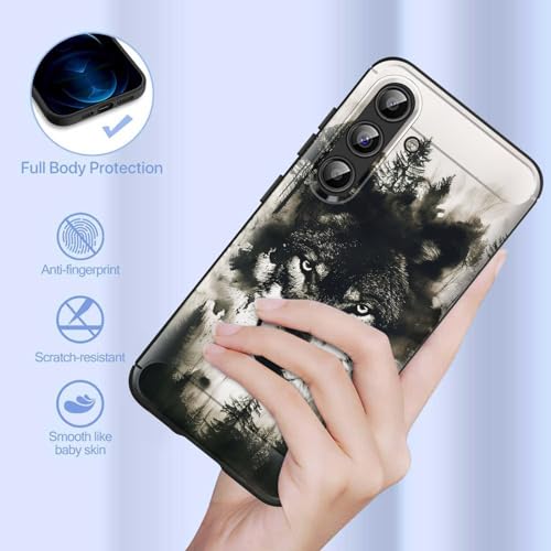 smauncucn for Galaxy S24 Plus Case,Soft TPU Slim Fashion Anti-Fingerprint Non-Slip Protective Phone Case Cover for Samsung Galaxy S24 Plus (6.7") 2024,Wolf in the Forest - image 5