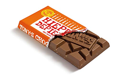 Tony's Chocolonely - Chocoladereep Melk Karamel Zeezout - Zeg 't met een reep "Hieper de pieper"- 180 gram - Fairtrade Chocolade - Image 4