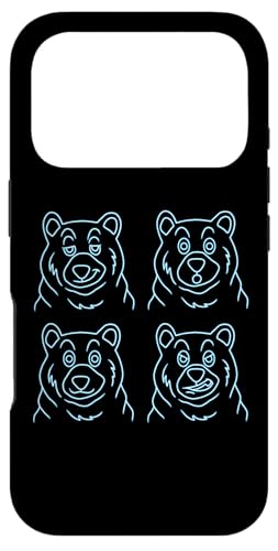�ʔ����N�}�̊� - 4�C�̃N�}�̊�̃A�E�g���C���O���t�B�b�N �X�}�z�P�[�X iPhone 17 Pro �p