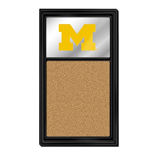 The Fan Brand NCAA Michigan Wolverines - Mirrored Cork Note Board - Sports Team Bar Sign Décor: Home, Dorm, Garage, Office, Fan Cave
