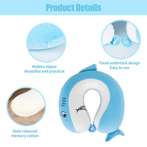 Travel-Pillow-Cartoon-Animal-Neck-Support-Pillow-30-30cm-Memory-Foam-Neck-Pillow-U-Shaped-Elasticity-Kids-Travel-Pillow-Portable-U-Shaped-Cushion-for-Car-Airplane-Train-Office-Home-G