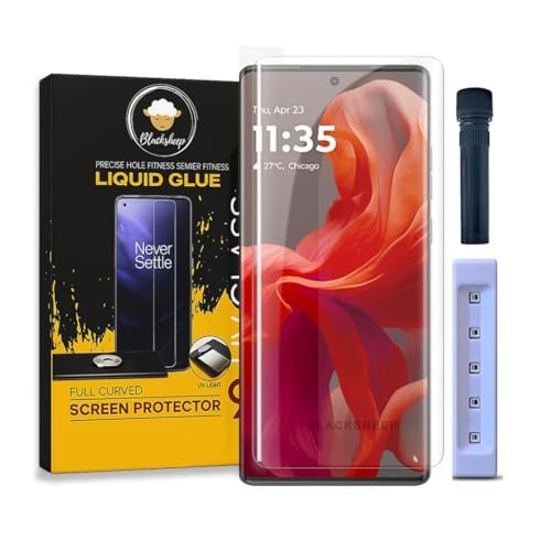 Image of BLACKSHEEP Premium HD+ UV Tempered Glass Screen Protector For Motorola G85 5G (Pack of 1) Full Adhesive UV Curved Screen Protector Case Friendly HD Clarity with installation kit