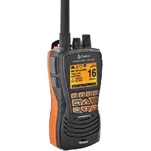 Cobra MR HH600FLTBTGPS Handheld Floating VHF Marine Radio &ndash; 6 Watt, GPS, Bluetooth, Submersible...