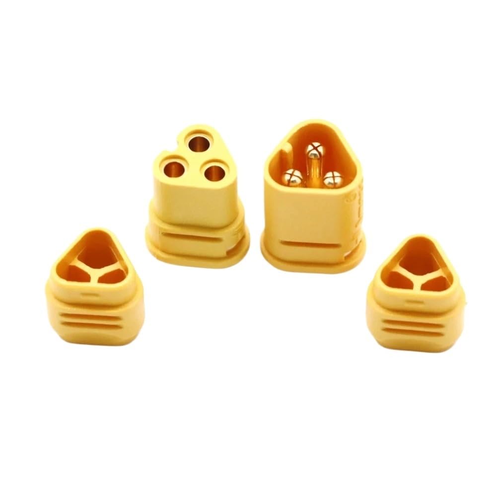 Connecteurs automobiles Connecteur de moteur RC plaqué or MT30, 3 broches, mâle et femelle, for Drone, avion RC, moteur sans balais(5PCS 5PCS F/M Connecteurs automobiles Connecteur de moteur RC plaqué or MT30, 3 broches, mâle et femelle, for Drone, avion RC, moteur sans balais(5PCS 5PCS F/M