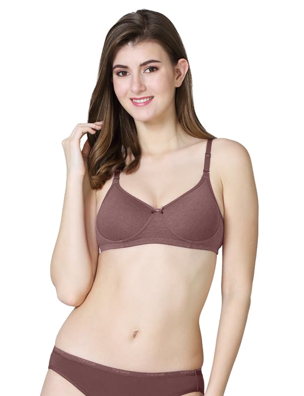 Image of VSTAR Jade Women's Soft Foam Padded Wire-Free Seamless Medium Coverage Bra | Convertible & Adjustable Straps | Polycotton Comfort | Breathable & Soft | Pack of 1