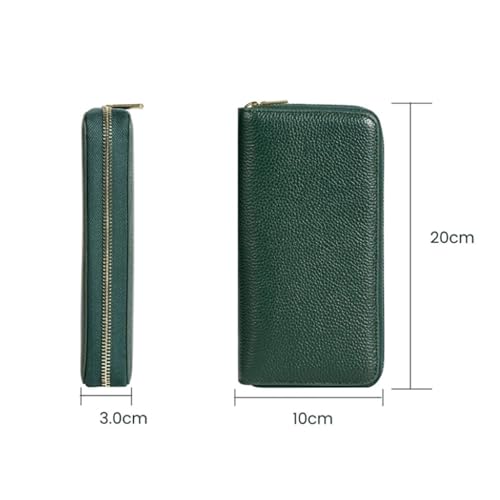 Women's Handbags Genuine Leather Wallets Money Organisers Coin Purses Card Cases Long Money Clips (Orange)4