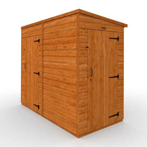 Image of TigerFlex Shiplap Pent 2 Door Windowless Wooden Garden Shed 8 x 4 ft