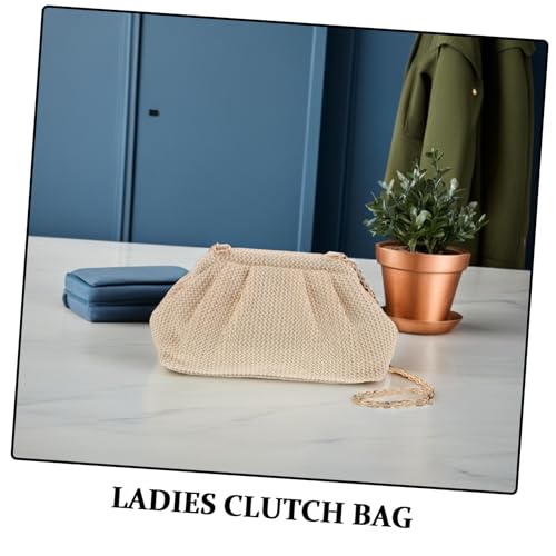 Pochette nuage chic tressée main pour cocktail et soirée