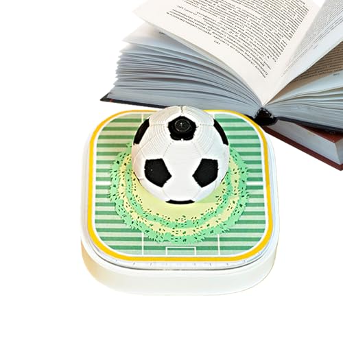 Calendario de escritorio de fútbol 3D con páginas extraíbles para oficina y organización
