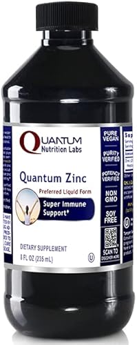 Quantum Zinc - Highly Absorbable Liquid Zinc for Optimal Immune Support & Whole Body Wellness - Immunity Mineral Supplements for The Entire Family - 8 fl. Oz. Vegan Zinc Supplement