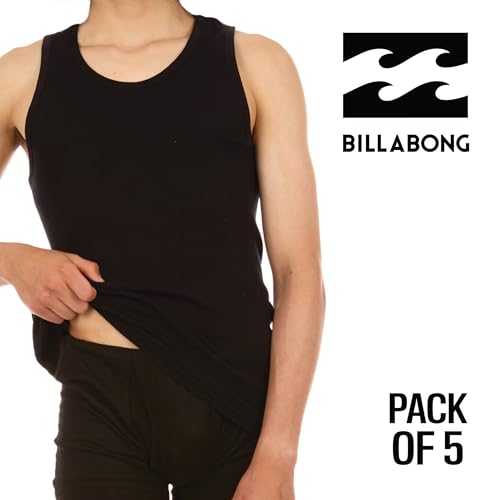 Billabong Mens Undershirts 5 Pack Lightweight Tank Tops for Men Classic Ribbed Cotton2