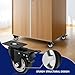 3 Inch Caster Wheels, Casters Set of 4, ASHGOOB Casters with Brake Heavy Duty 1200 Lbs, Industrial Locking Swivel Top Plate Castor Wheels for Workbench/Furniture/Cart.(AB Switch, Double Pedal Brake)
