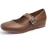 Cestfini Mary Jane Shoes Women Slip on Ballet Flat Dressy Comfortable Round Toe Black Flats Shoes Ankle Strap Flats for Women