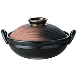Japanese Donabe Pot for 3 People, 2100ml, Banko-Yaki Made in Mie, Japan