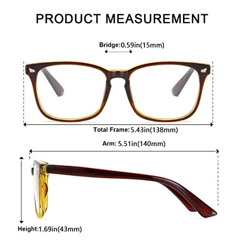 Image of Square Blue Light Blocking Glasses,Computer /Gaming /Screen Glasses for Women or Men