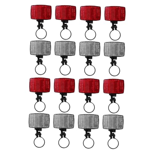 SOPOTUTU 16個入り自転車反射板 軽量プラスチック製 フロント リア反射器 マウンテン ロードバイク対応 夜間 性強化 通勤 通学サイクリング用