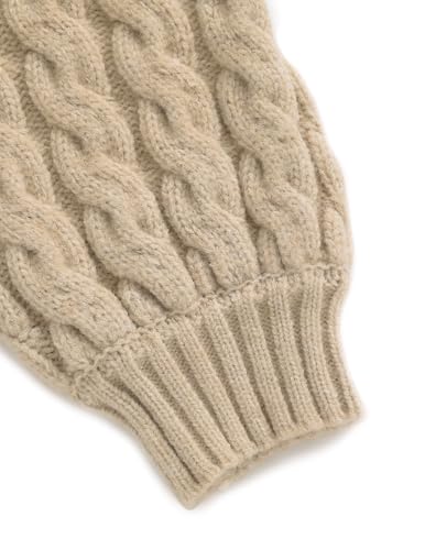 Aelfric Eden Womens Oversized Sweaters 2025 Cable Knit Chunky Sweater Lantern Sleeve Crewneck Pullover Loose Outfits4