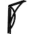 Ekena Millwork BKTM01X07X10SMI 1/2" W x 7 1/2" D x 10" H Miller Wrought Iron Bracket (Single Center Brace)
