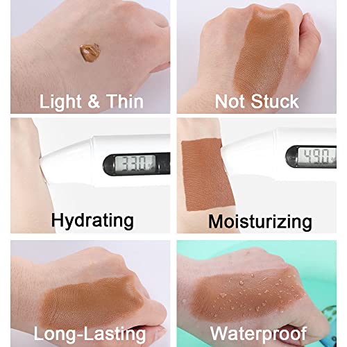 2 Pack Matte Oil Free Concealer Foundation Cream,Professional Make-Up Base Facial Matte Full Coverage Liquid Concealer Hide Foundation Primer Makeup Repair Kit.long-Lasting Waterproof-1 Fl.oz Each Pack (Fair) #TOP5