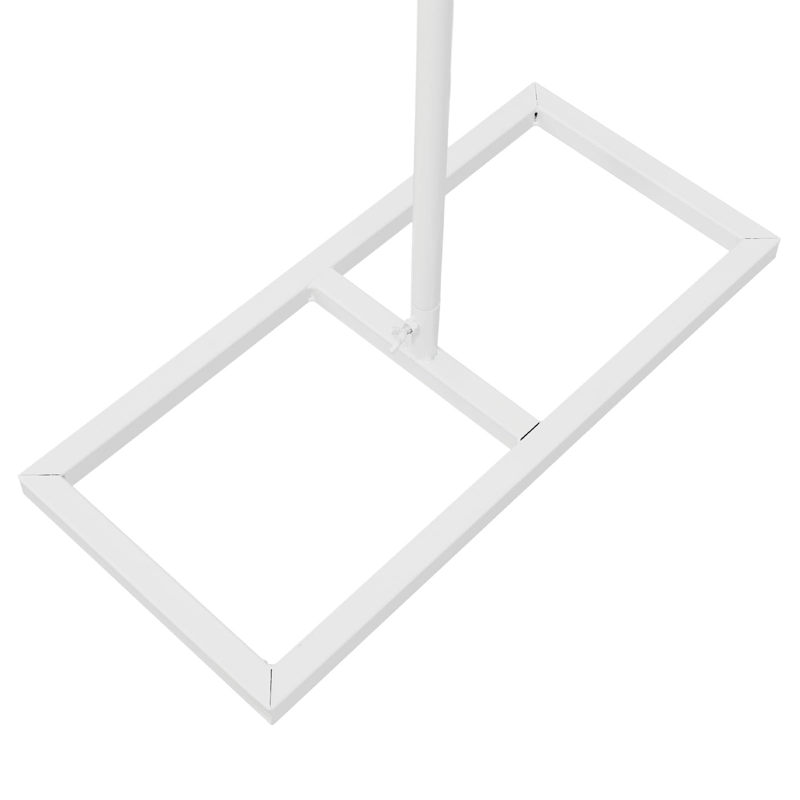 Ślubny łuk balonowy, 2 m x 2 m, metalowy stelaż z 2 stojakami na kwiaty, kolor biały/złoty, stojak na wesele, jubileusz, przyjęcie urodzinowe, bankiet, dekoracja (biały, 26,5 x 26,5 x 60 cm)