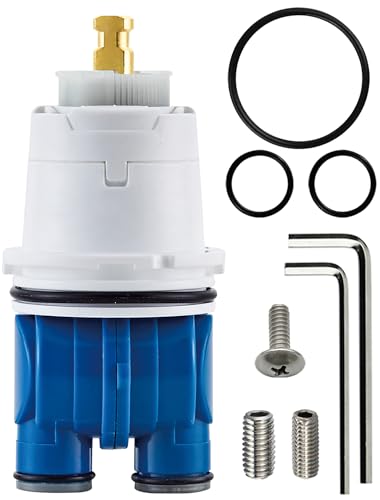 LOWCUS Shower Cartridge Replacement for Delta RP19804 (04/2006 Earlier) 1-Pack Fits Delta Monitor 1300 1400 Series Single Handle Fix Leak or Drip Temperature or Pressure Issues Scald Guard