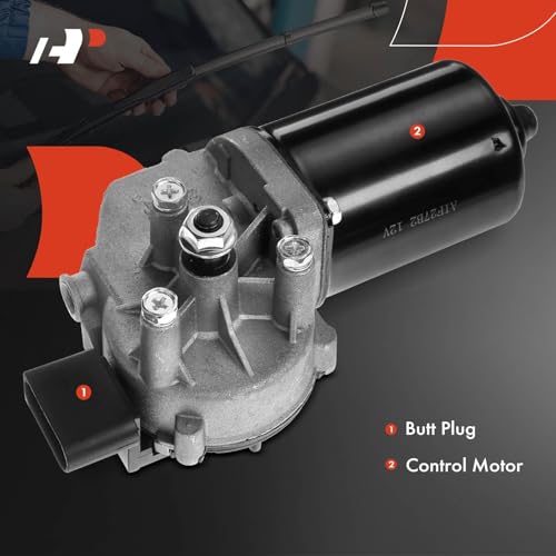 Image of A-Premium Front Windshield Wiper Motor Compatible with Audi Models - A4 /A4 Quattro 1999-2001, A6 2000-2003, A6 Quattro 2000-2002, Allroad Quattro 2001-2003, S4 2000-2002, 4-Pin